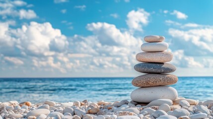 Fototapeta premium Zen stones by the sea