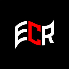 ECR logo design, ECR simple and modern logo. ECR luxurious alphabet design