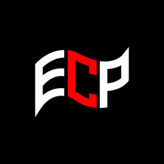ECP logo design, ECP simple and modern logo. ECP luxurious alphabet design