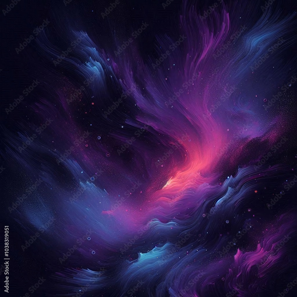 Wall mural grainy gradient abstract shape, noise texture on dark background