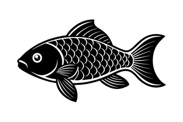Creative Cute Fish line art vector design with a white background 