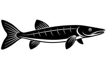 Creative Cute Fish line art vector design with a white background 