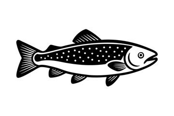 Creative Cute Fish line art vector design with a white background 