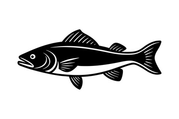 Creative Cute Fish line art vector design with a white background 