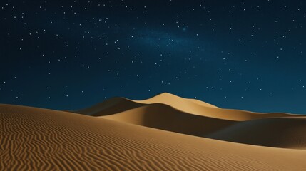 Naklejka premium Starry Night Over Desert Dunes