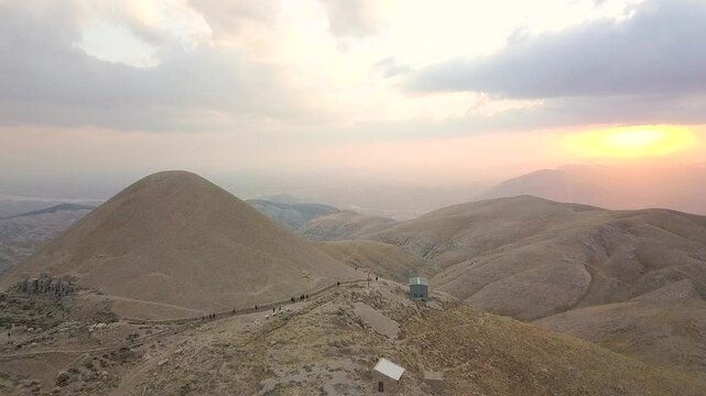 Breathtaking Drone Video Over Mount Nemrut at Sunset In Turkey