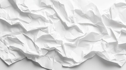 Fototapeta premium white crumpled paper background texture pattern overlay