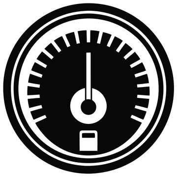 recommend clip art: Fuel Gauge Icon vector silhouette.