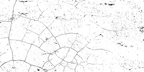 Destroyed grunge scratches crumbled plaster on aged painted brushed surface vector. Grunge cracked concrete distressed overlay desert texture.