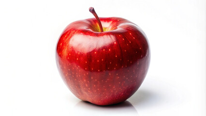 Fresh Red Apple on White Background