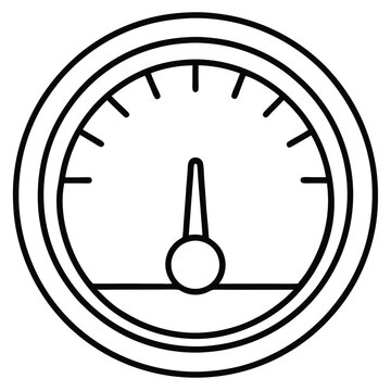 recommend clip art: Fuel Gauge Icon vector line art.