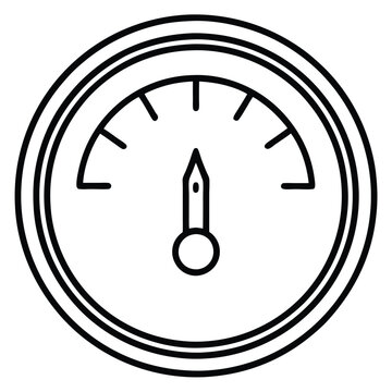 recommend clip art: Fuel Gauge Icon vector line art.