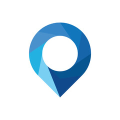 Map pin location logo design inspiration