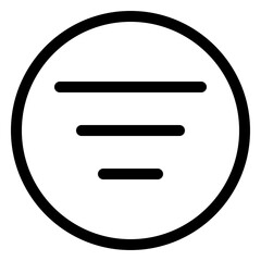Filter Icon for Data Sorting, Search Refinement, and Organizing Content