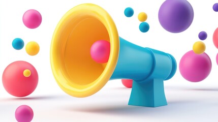 Promotion icon, 3d illustration 