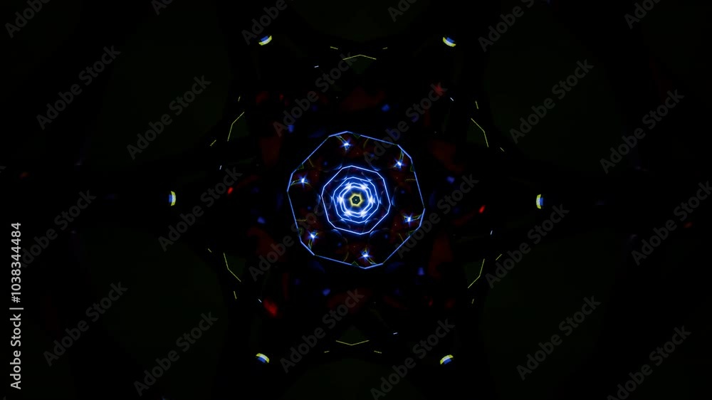 Poster a vibrant 3d neon design that adds visual energy to vj sets and event backdrops.