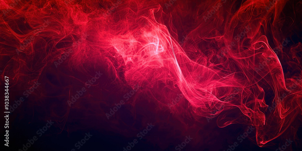 Poster a red and black background with a red smokey line