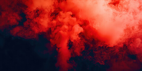 A red and black smoke cloud with a red and black background
