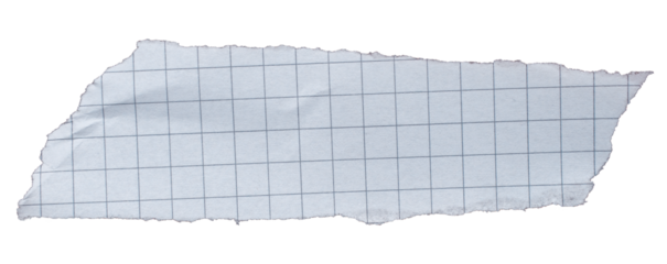 Ripped checkered paper torn edges with transparent background png paper tear