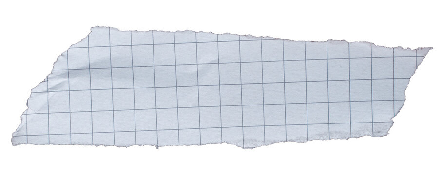 Ripped checkered paper torn edges with transparent background png paper tear