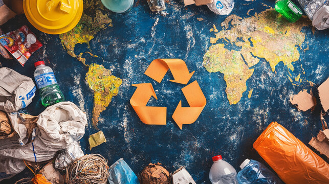 The global impact of waste a colorful call to action for recycling and environmental awareness