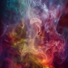 Abstract blurred soft multicolor smoke.