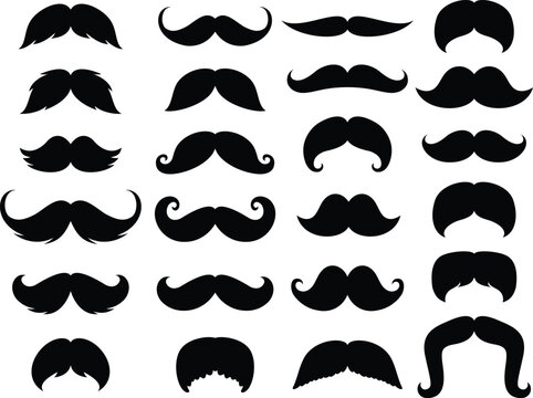 Set of black mustache EPS10