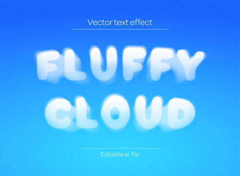 Fluffy Cloud 3D Text Effect
