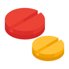 An editable design icon of tablets 

