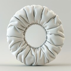 Circular White Cushions Resembling Number Zero