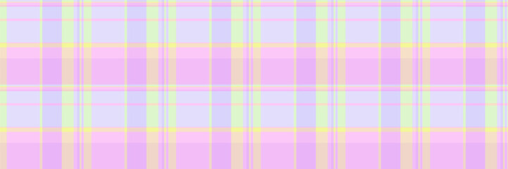 Girly background fabric texture, coat pattern tartan check. Down seamless textile plaid vector in light and lilac colors.