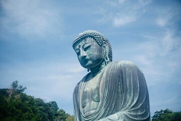 The Great Buddha "Daibutsu" of Kamakura, a symbol of at Kotokuin Temple. 