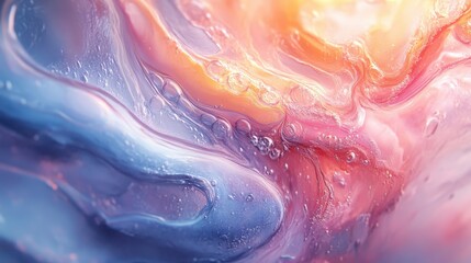 Obraz premium Pastel Dreamscape in Abstract Glass