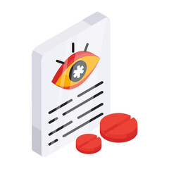 Trendy design icon of eye report

