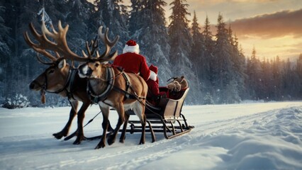 Santa’s reindeer lead the way on Christmas Eve night