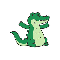 cute caiman illustration