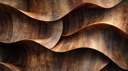 Abstract Wooden Background with Curved Lines and Texture.