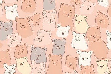 seamless pattern with cats