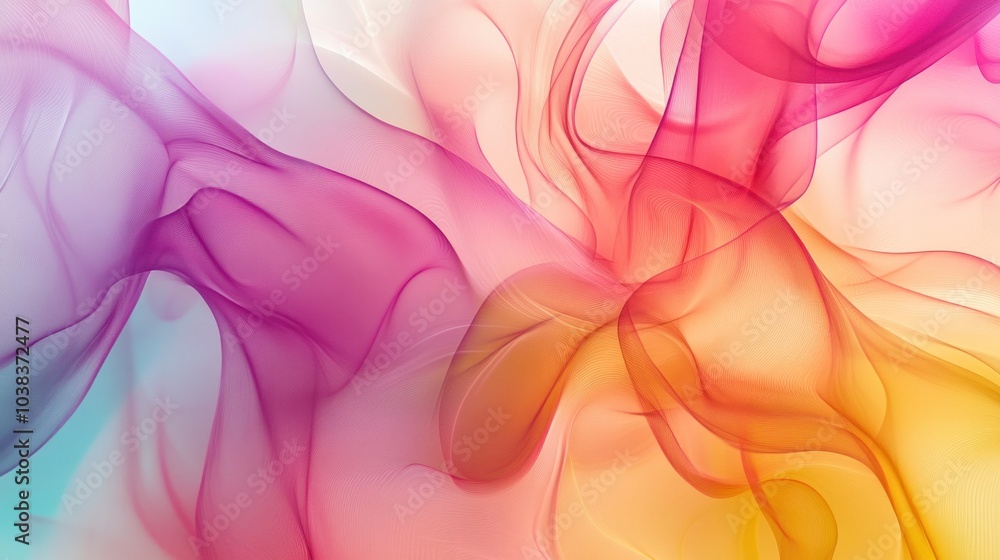 Poster abstract art background with layers of color and fluid movement