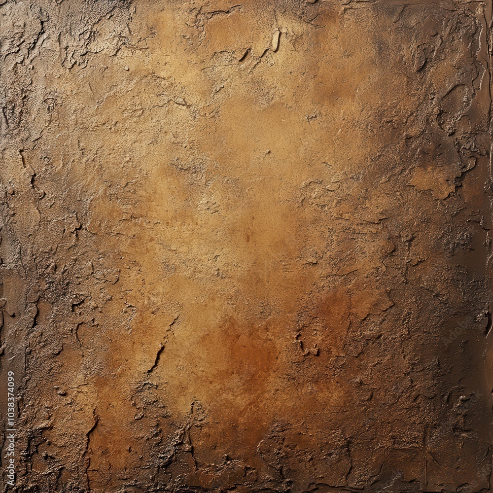 Poster abstract brown textured background with rough surface and cracks for design projects.