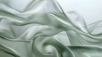 Obraz premium Floating Grace Pearl & Sage Thread Symphony background