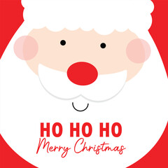 christmas card with cute santa claus design