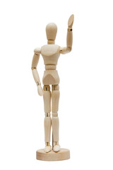 Wooden dummy isolated on a transparent background