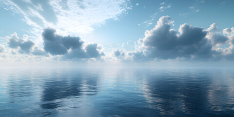 Obraz premium Sparkling sea, tranquil and beautiful water surface, mobile wallpaper, computer wallpaper, background