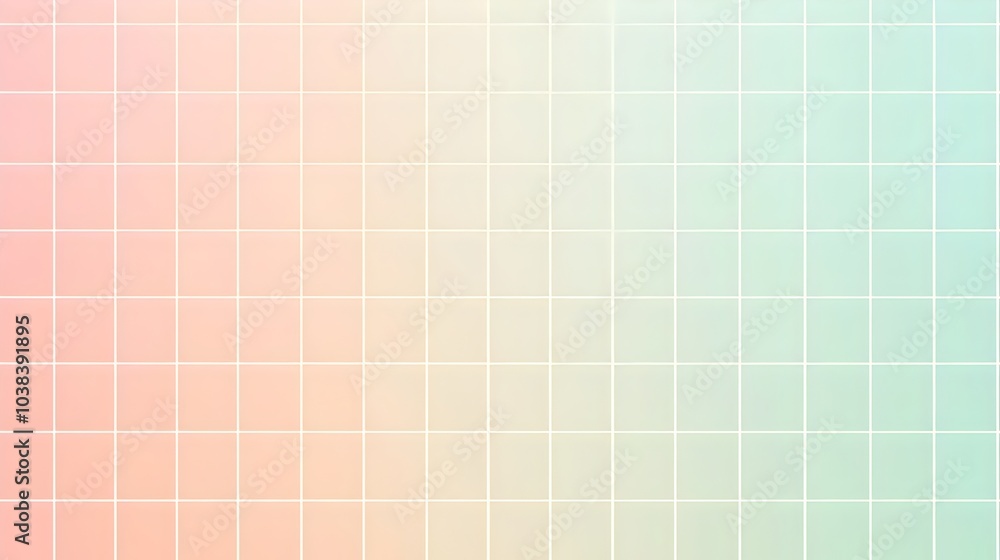 Poster soft pastel grid pattern with minimalist professional background