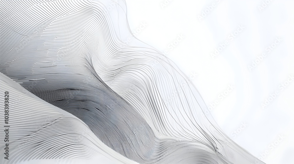 Aufkleber minimalist abstract line patterns in soft grey on white business background