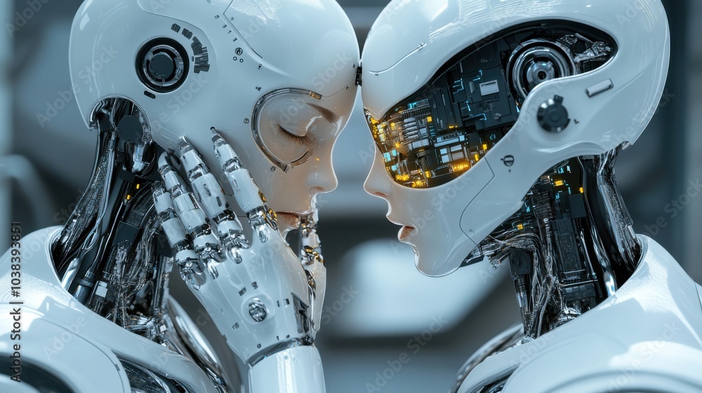 Poster robot interaction in a futuristic sterile setting