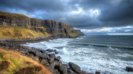 Fototapeta premium Stunning Landscape with Scenic Views and Vibrant Colors