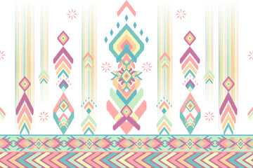 Navajo tribal vector seamless pattern. Native American ornament. Ethnic South Western Ikat style. Boho geometric ornament. Vector seamless pattern. Mexican blanket, rug. Woven carpet illustration.