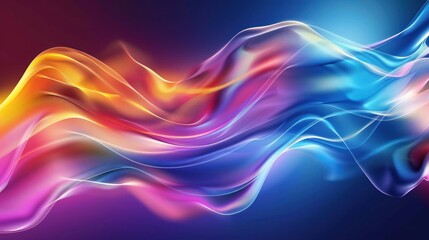 Fototapeta premium Abstract Colorful Flowing Waves